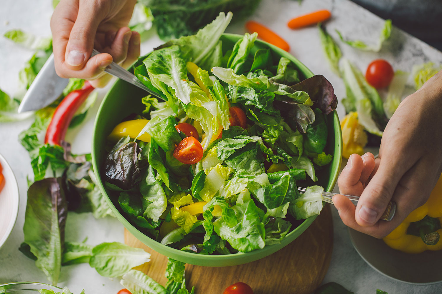 Vegetable salad in a bowl