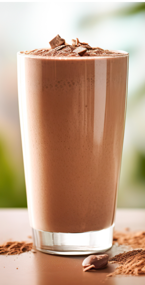 glass of chocolate shake