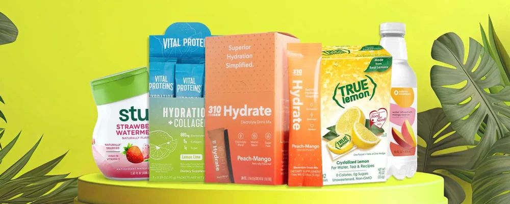 Five of the best hydration drink products from different brands.