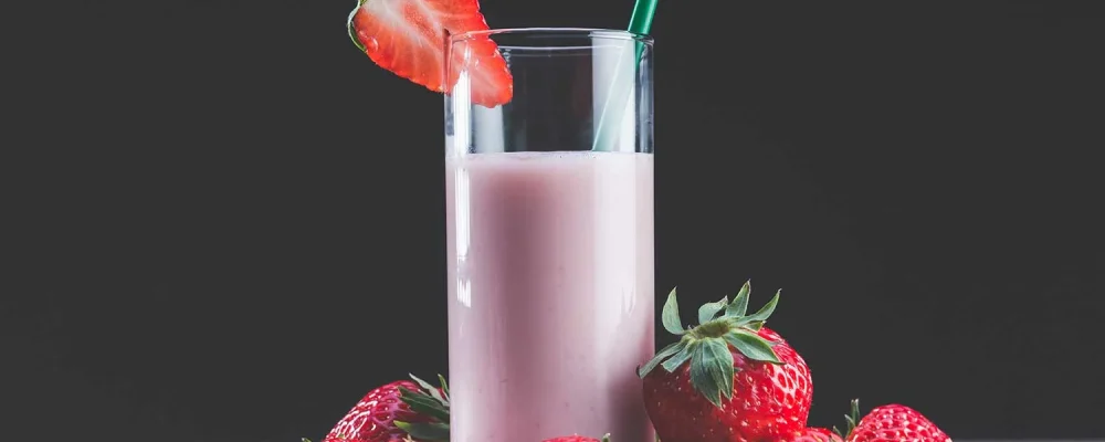 Organic strawberry meal replacement shake