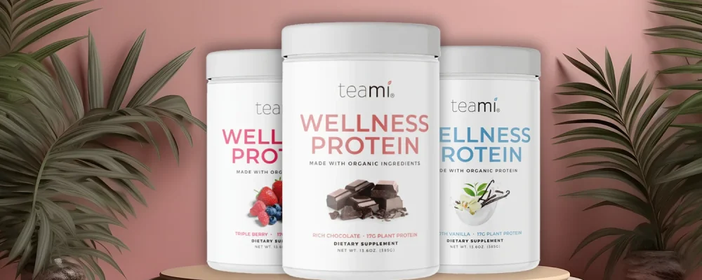 Different flavors of Teami Protein Powder